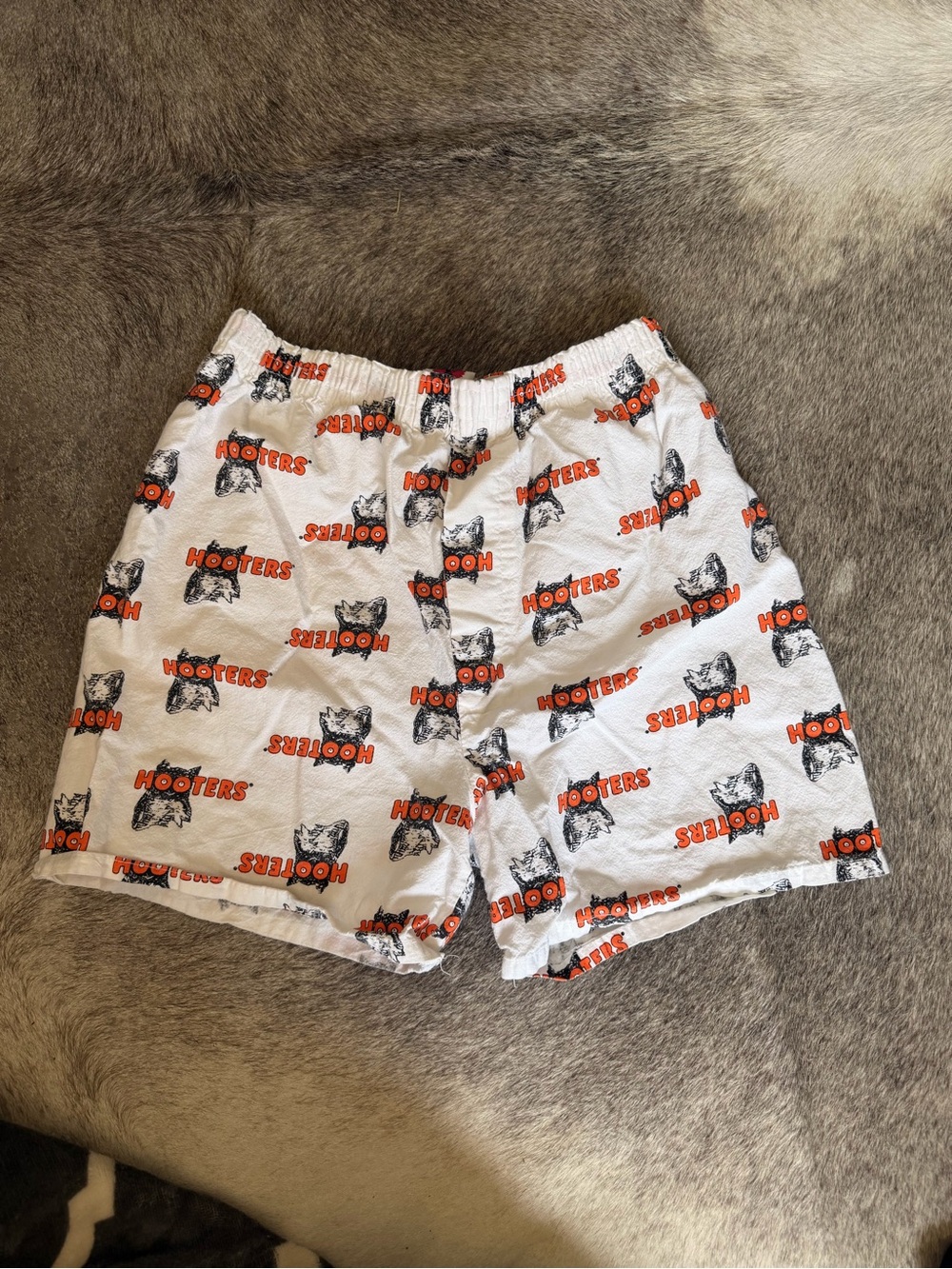 Rebellion White Boxer Shorts with Coral Logo Print